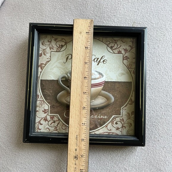 Shadow Box Wall Art La Petit Cafe Cappucino New View Gifts and Accessories 8 x 8 - Picture 2 of 3